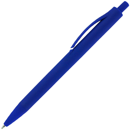 Ручка шариковая Хит, пластиковая, софт-тач, синяя, pantone 286 С
