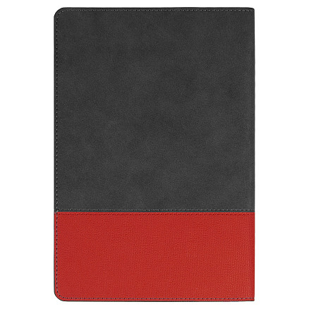 Ежедневник Flexy Treviso Nuba Sand Color А5, серый/красный, недатированный, в гибкой обложке