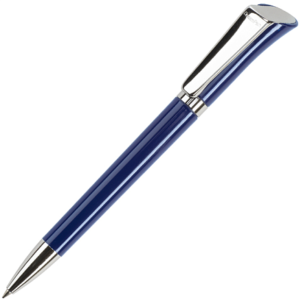 Ручка шариковая, пластиковая/металлическая, синяя/серебристая, GALAXY