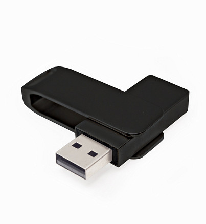 Флеш накопитель Bergamo, USB 2.0 16GB, металл, черный