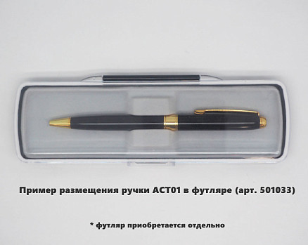 Ручка шариковая Grand Gamma, металлическая, черная/золотистая