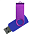 Флеш накопитель USB 2.0 Twister Сolor Mix 16GB, пластик Софт Тач/металл, синий/фиолетовый_синий 5