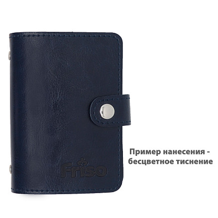Футляр для визитных/кредитных карт (визитница), кожзаменитель Nebraska (Небраска), черный