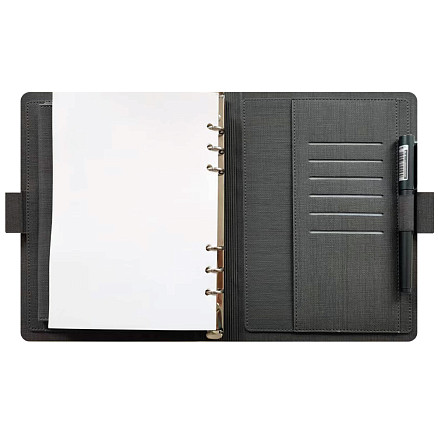 Ежедневник в суперобложке на кольцах Country Diplomat Rich А5+, недатированный, серый