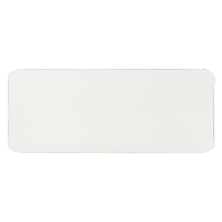 Шеврон Rectangle Cowhide размер 50*20 мм, белый, со скругленными углами