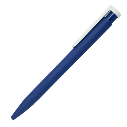 Ручка шариковая CONSUL SOFT, пластиковая, софт тач, темно-синяя