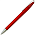 Ручка шариковая, пластик, фрост, металл, красный/серебро_красный