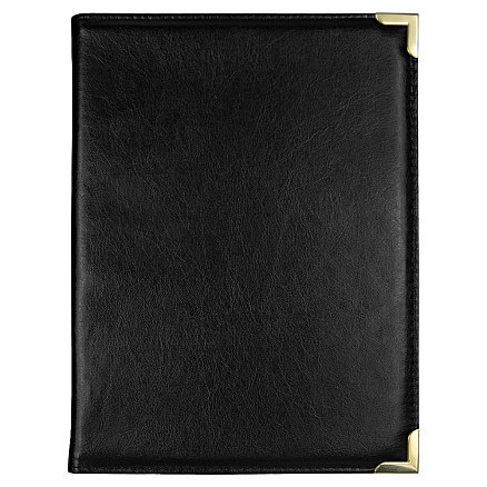 Папка-органайзер для бумаг А4, черная с золотом