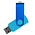 Флеш накопитель USB 2.0 Twister Сolor Mix 16GB, пластик Софт Тач/металл, голубой/синий_голубой 9