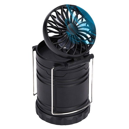 Фонарь Tools Mina, для кемпинга, с вентилятором, пластиковый, черный