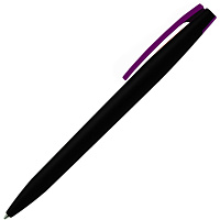 Ручка шариковая, пластиковая софт-тач, Zorro Color Mix, черная/фиолетовая