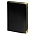 Ежедневник полудатированный Classic Pristine Gold А5, черный с золотом, с металлическими уголками, в твердой обложке с поролоном_черный/золото