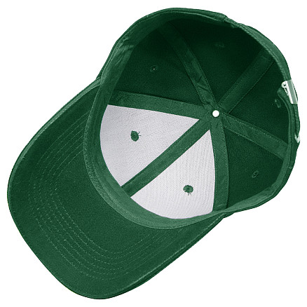Кепка 6-панельная Greenwich 350, c темно-зеленым сендвичем, темно-зеленая