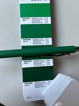 Ручка шариковая Flamingo пластиковая, софт тач, зеленая