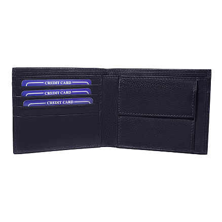 Кошелек с картхолдером для кредитных карт Leather Dream из нат. кожи, синий