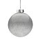 Елочный шар Finery Gloss, 10 см, глянцевый серебристый с глиттером small_img_2