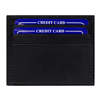 Футляр для кредитных карт/картхолдер Leather Way из нат. кожи, черный