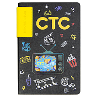 Ежедневник Flexy Star Sivilia Black Edition Color Print Sample СТС А5, черно-желтый, недатированный, в гибкой обложке