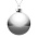 Елочный шар Finery Gloss, 10 см, глянцевый серебристый_10 см