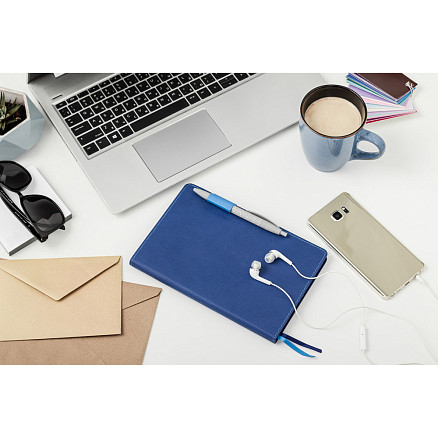 Ежедневник Flexy Freedom Ostende А5, синий/голубой, недатированный, в гибкой обложке