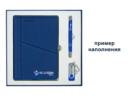 Коробка подарочная Solution Superior Alfa Linen под индивидуальную вырубку, серебро, 25,7x25,7x2,8 см, бежевый ложемент