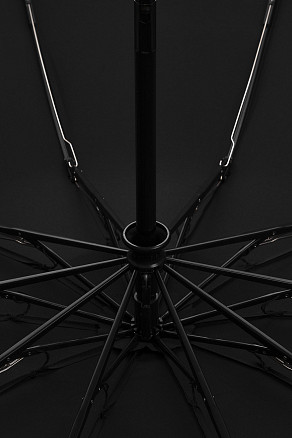 Зонт складной автоматический с плавным закрытием Forest Sunderland Reverse, диаметр 117 см, 10 панелей, черный, без подарочной коробки