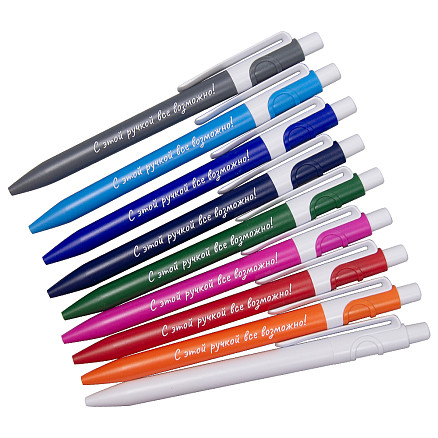 Набор шариковых ручек Print Sample №6 Ravena Color (9 штук) в футляре