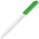 Ручка шариковая, пластик, зеленый Paco_белый