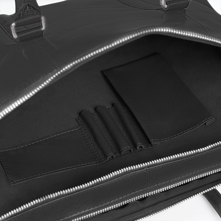 Портфель для ноутбука Vancouver Leather из натуральной кожи, черный