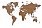 Деревянная карта мира World Map Wall Decoration Exclusive, орех_ОРЕХ