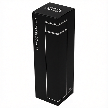 Термос Traveler вакуумный, стальной, 500 мл, матовый, черный