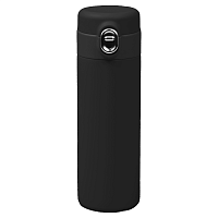 Термобутылка (термос) Kyoto вакуумная, стальная, 440 мл, матовая, черная