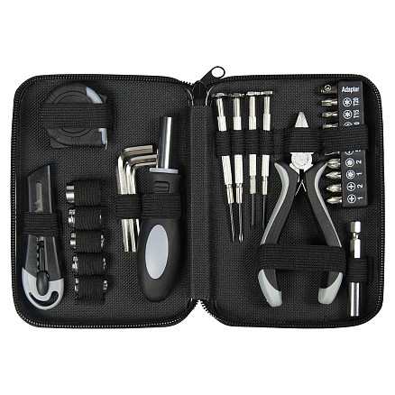 Набор инструментов Tools Worker, 27 инструментов, в пластиковом серебристом футляре