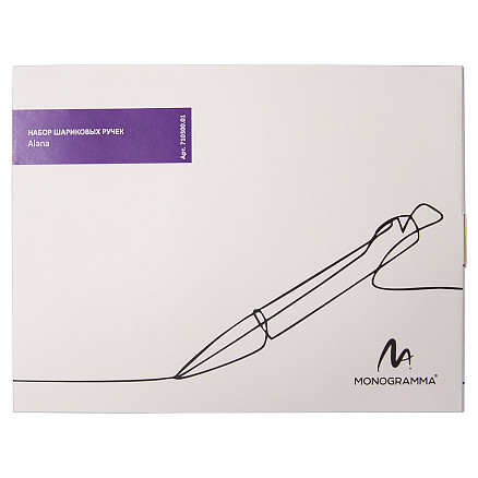 Набор шариковых ручек Print Sample №4  Alana  (9 штук) в футляре