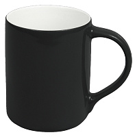 Кружка фарфоровая Casa Grande Magnolia Varnish, глянцевая, черная/белая, 350 мл