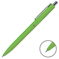 Ручка шариковая, пластик, зеленый, TOP NEW