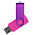 Флеш накопитель USB 2.0 Twister Сolor Mix 16GB, пластик Софт Тач/металл, розовый/фиолетовый_розовый 5