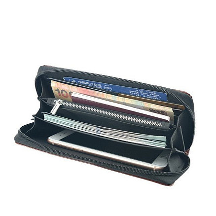 Кошелек Pierre Cardin с power bank 4000 mAh, синий, полиуретан, в подарочной коробке