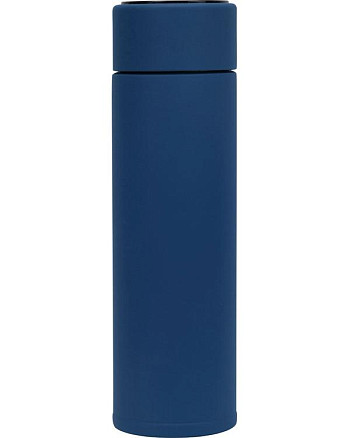 Термос стальной Urban двухстеночный с вакуумной изоляцией 450 мл, крышка с дисплеем, темно-синий софт тач