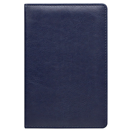 Ежедневник City Buffalo Print Sample Стройтрест А5, темно-синий, недатированный, в твердой обложке с поролоном