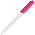 Ручка шариковая, пластик, розовый Paco_белый