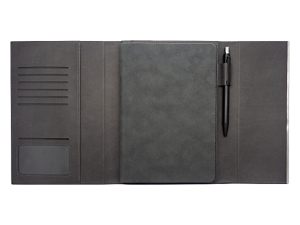 Набор подарочный Solution Prestige Duo (Ежедневник в суперобложке Country Galaxy Nuba A5+, Ручка шариковая матовая Prime), серый