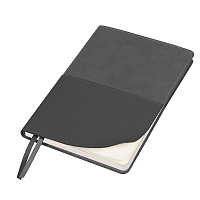 Ежедневник Flexy Smart Harbor Nuba Billy А5, темно-серый/темно-серый, недатированный, в гибкой обложке