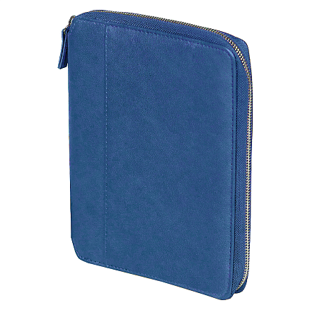 Папка на молнии B5 с зажимом Grand Sand,  синяя