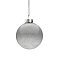Елочный шар Finery Gloss, 8 см, глянцевый серебристый с глиттером small_img_2
