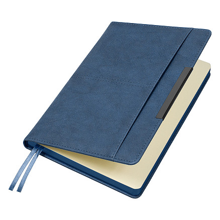 Ежедневник Smart Vegas Nottingham Print Sample Возрождая полет A5, темно-синий, недатированный, в твердой обложке с поролоном