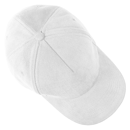 Кепка 5- панельная Salerno Heavy 350,  c белым сендвичем, белая