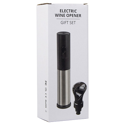 Штопор электрический Circle Joy с аксессуарами 3 в 1, пластик/металл, черный