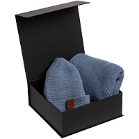 Подарочная коробка, размер 25*21*8,5 см, Solution Prestige Linen с магнитным клапаном, черная,