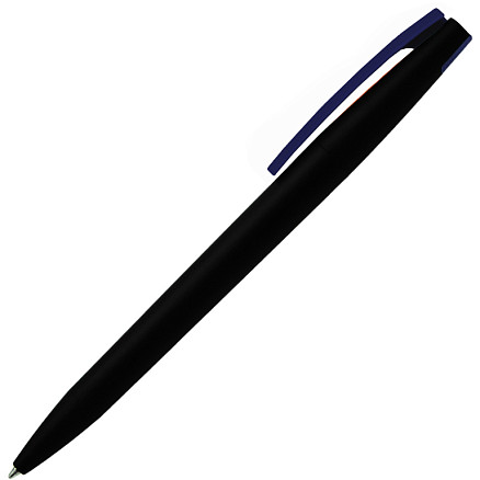 Ручка шариковая, пластиковая софт-тач, Zorro Color Mix, черная/темно-синяя